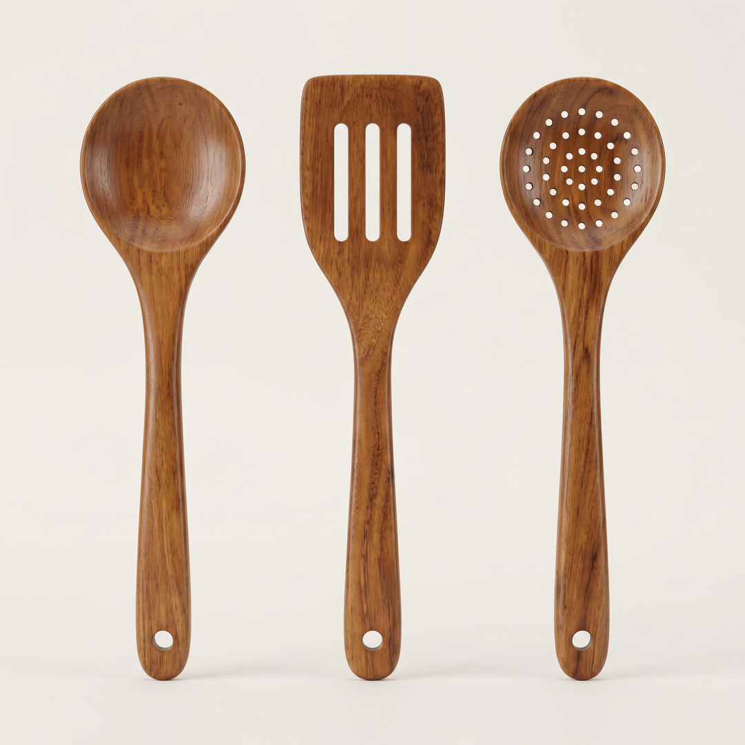 Teak Utensil Set